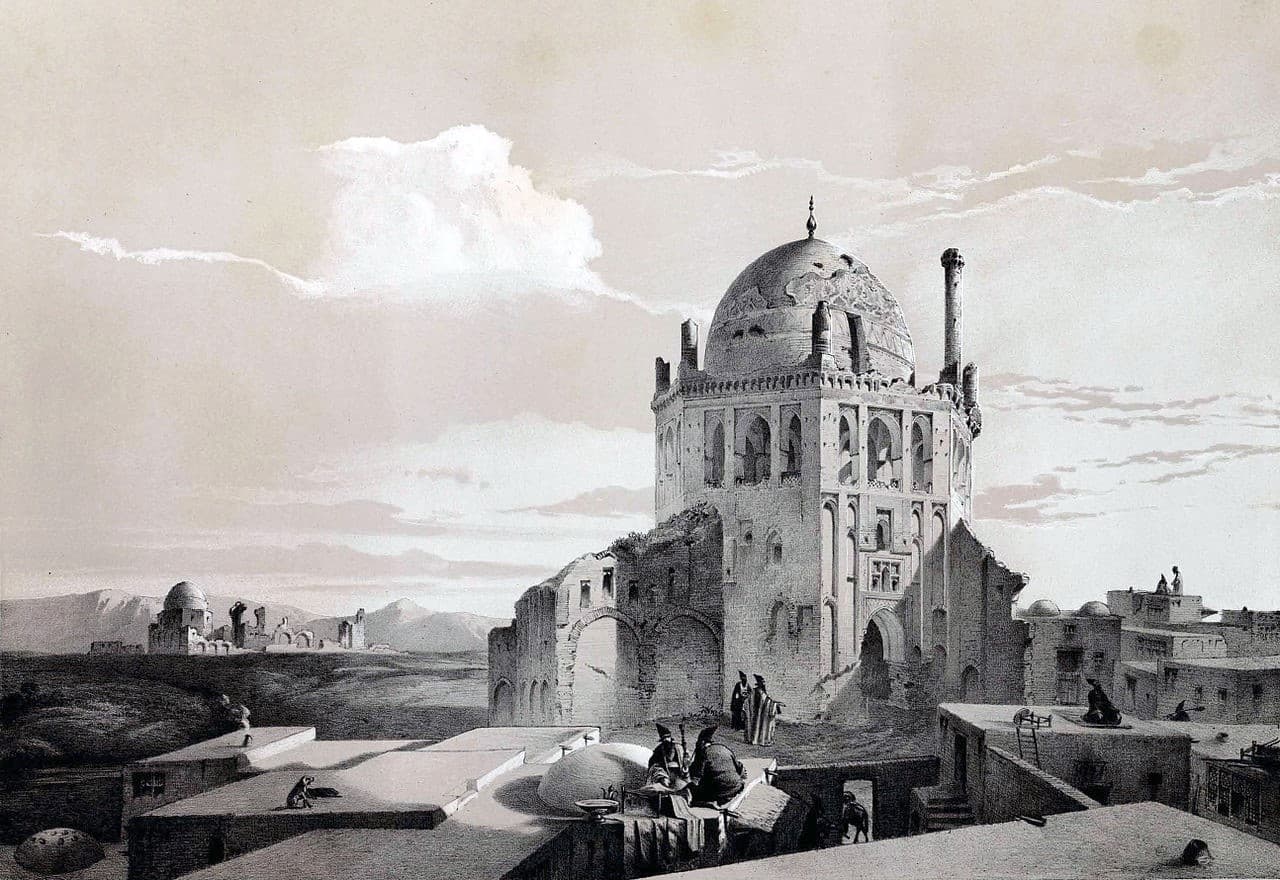 نقاشی قدیمی از گنبد سلطانیه