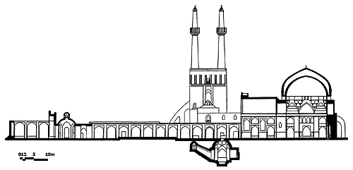 مقطع مسجد جامع یزد