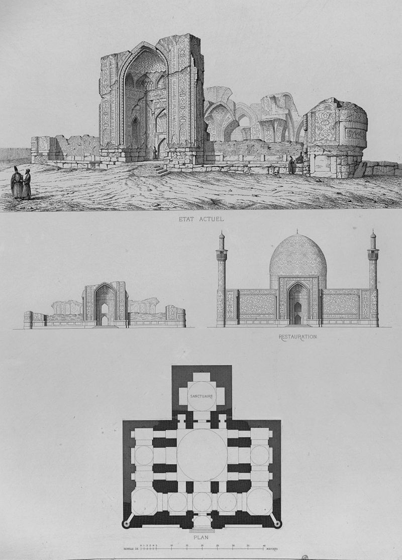 پلان و نمای مسجد کبود
