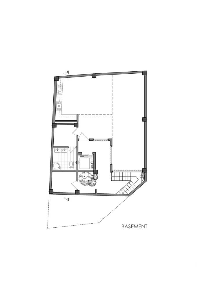 پلان طبقه زیر زمین