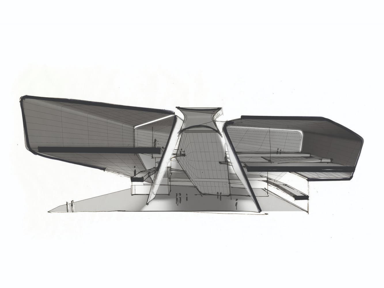 مقطع سه بعدی شماتیک از مجموعه